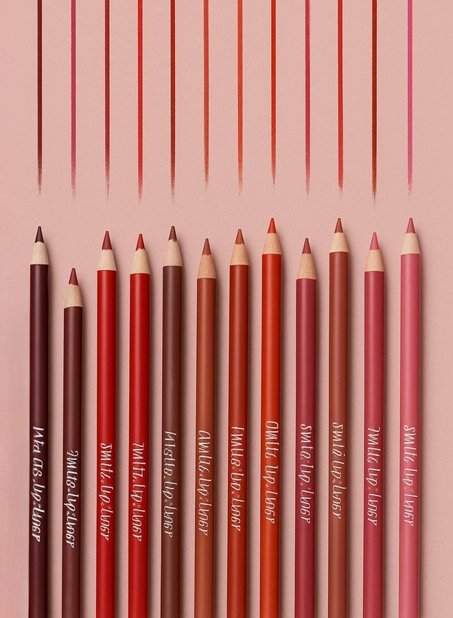 HUDACRUSH Super Matte Lipliner Set Of 12 - Pencil Waterproof, Nude, Professional Multicolored Long-Lasting for Women and Girls - Image 3