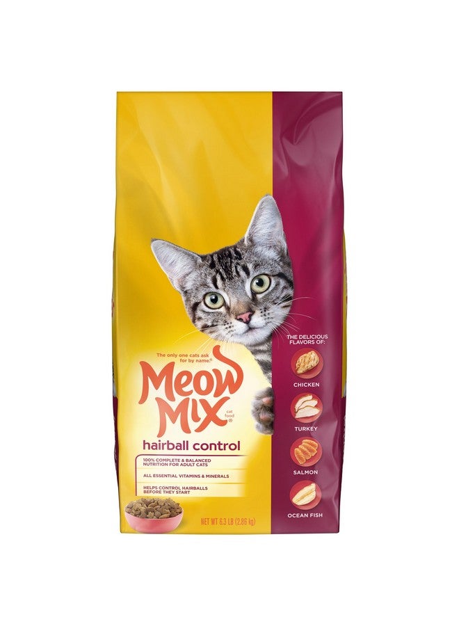 مياو مكس طعام القطط الجاف Hairball Control، كيس 6.3 رطل - Image 1