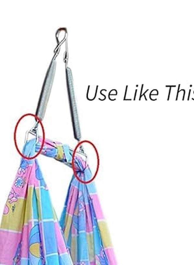 SJ SHINE Spring for Baby Hanging Cradle Stainless Steel Heavy Action Spring, Infant Jhula Swing Stainless Steel Spring Set Triangle, thottil kambi Hook, jhoola, palna, jula, Swings (Triangle-20 kg) - Image 2