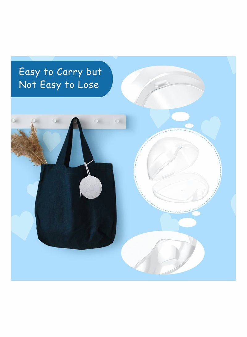 4-Pack Pacifier Holder Case with Silicone Covers & Clear Storage Box, Easy to Clean Pouch for Baby Pacifiers - Image 3