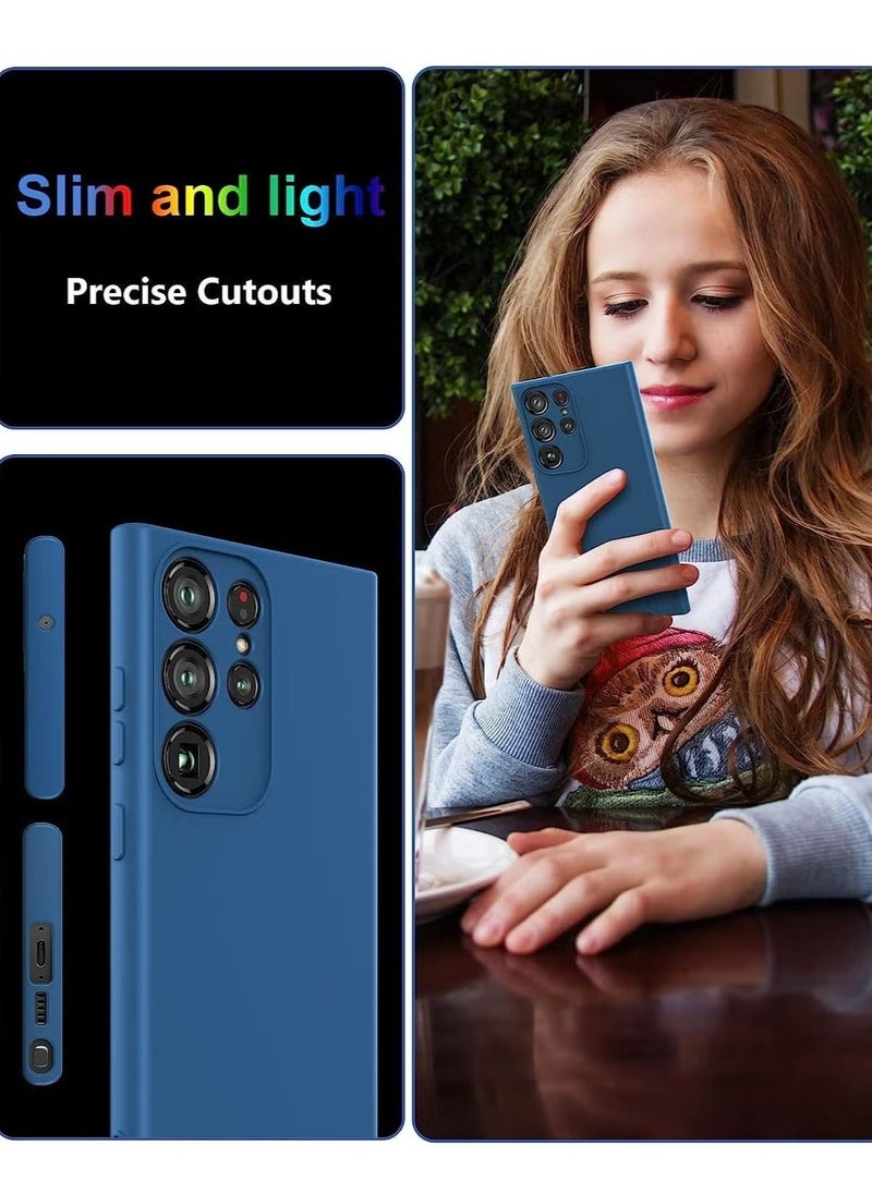 Raxoom Samsung Galaxy S24 Ultra Soft Silicone Gelly Rubber Case – Shockproof Matte Finish with Camera Protection in Blue - Image 3