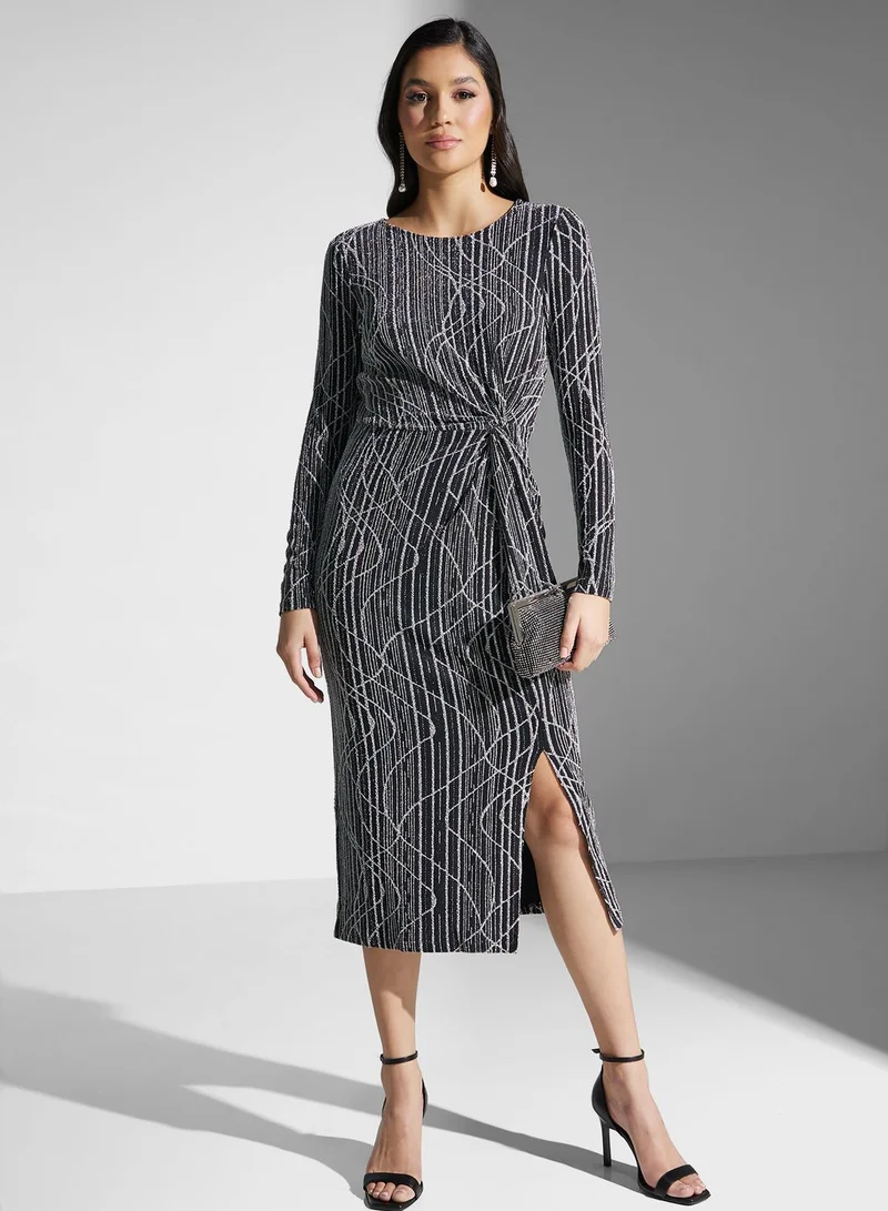 VERO MODA Slit Detail Printed Dress