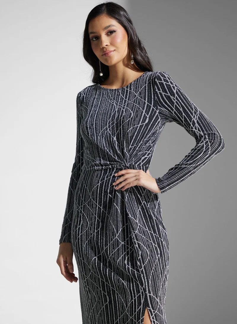 VERO MODA Slit Detail Printed Dress