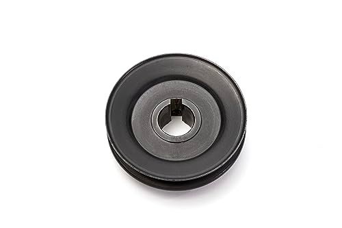 Phoenix Mfg. V-Groove Drive Pulley, 3.5'' Diameter, 22mm Bore, Steel - Image 1