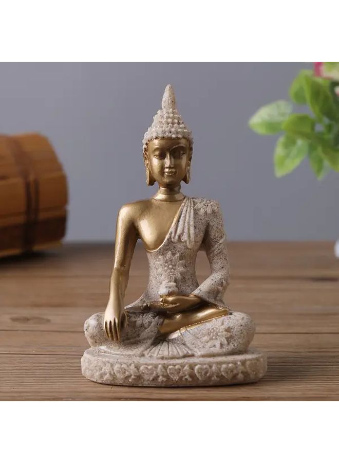 Silver Bottle Elegant Thai Buddha Statue Resin Indoor Outdoor Decor Tranquil Meditation Home Office - Image 2