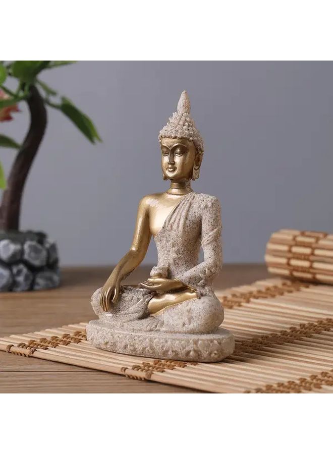 Silver Bottle Elegant Thai Buddha Statue Resin Indoor Outdoor Decor Tranquil Meditation Home Office - Image 4
