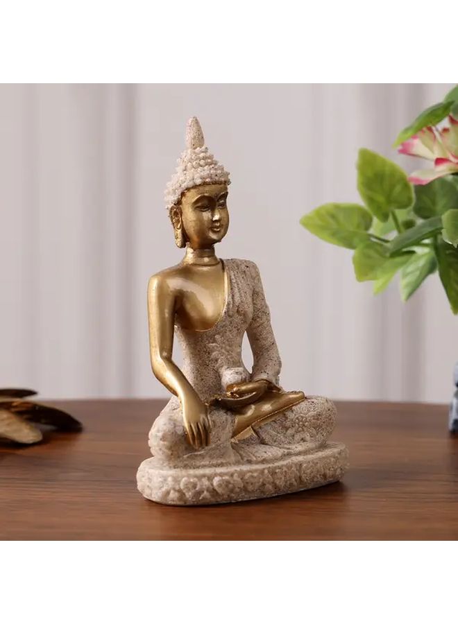 Silver Bottle Elegant Thai Buddha Statue Resin Indoor Outdoor Decor Tranquil Meditation Home Office - Image 5