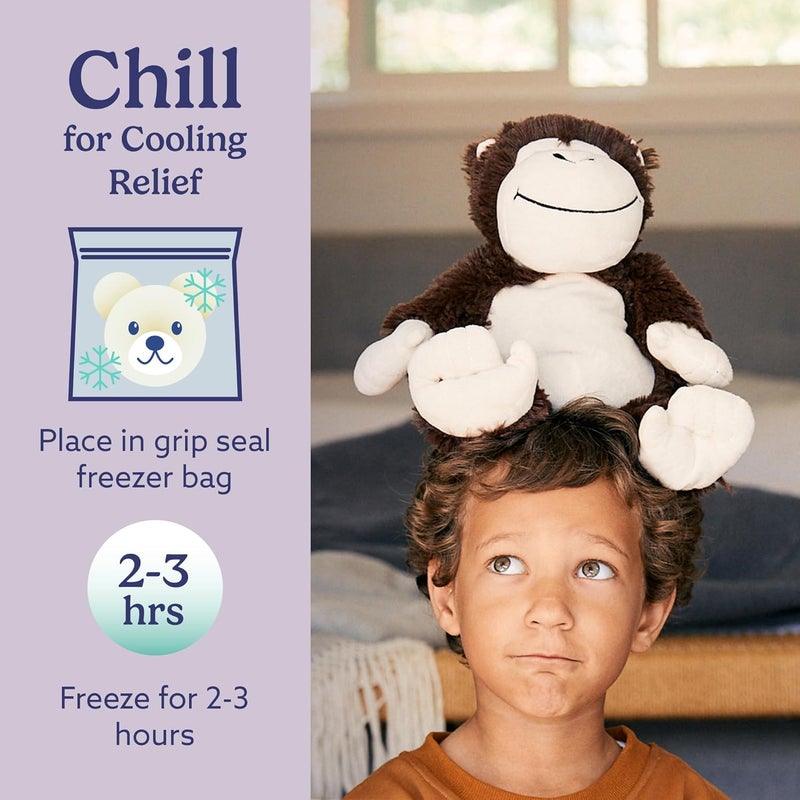 Warmies Microwavable & Weighted Stuffed Animal Monkey - Plush Toy for Comfort and Warmth - Image 5