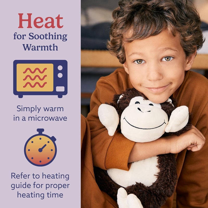 Warmies Microwavable & Weighted Stuffed Animal Monkey - Plush Toy for Comfort and Warmth - Image 4