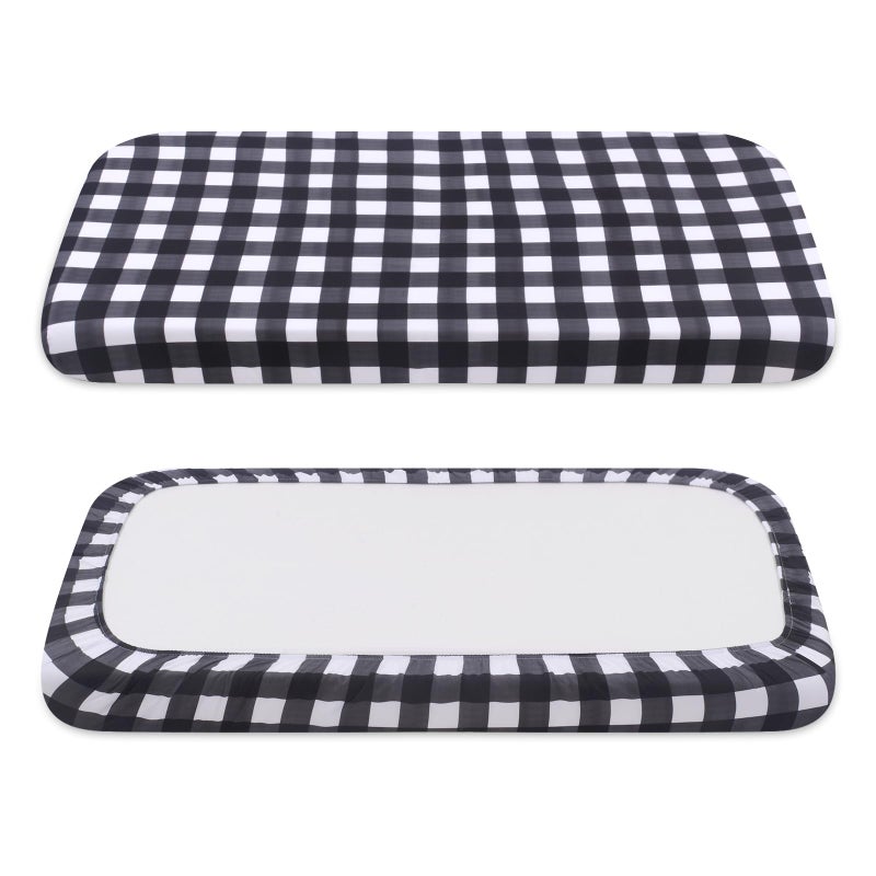 Hoopttay Replacement Dog Bed Covers Elastic Edged Washable Pet Bed Protector with Black Lattice Pattern Design for Medium & Large Pet Beds, Cover Only (Black Lattice, 36x27x6 Inch) - Image 3