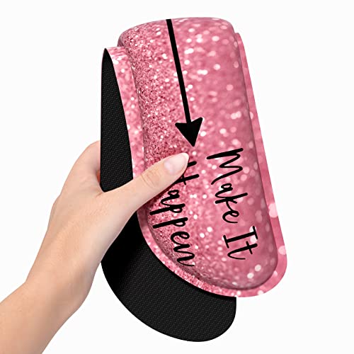 Dapesuom Enlarge Keyboard Wrist Rest, Memory Foam Wrist Cushion for Desk Mats Support, Typing Pain Relief Keyboard Mouse Pad Rests Set with Non-Slip Base for Gaming Laptop Office Computer, Quotes - Image 3