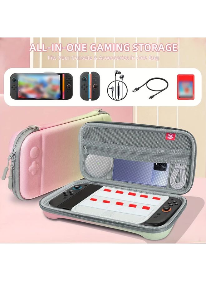 Blue Red Switch2 Protective Travel Case Hard Shell Carry Case for Console Accessories - Image 1