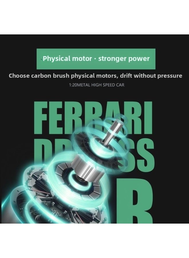 Remote Control Car Rechargeable High-Speed Electric Remote Control Car Drift Sports Car Four-Way Racing Kidsren's Boy Toy Car-Color:2024 Hot Racing-faramaca Green [gift Box]-Proportion:1 Package Special Charging Set + Remote Control [free Remote Control Battery]