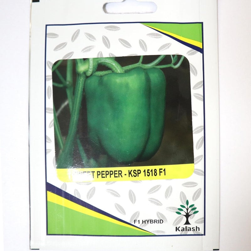 Kalash Sweet Pepper KSP 1518 F1 Hybrid Premium Quality Seeds - 200 Seeds