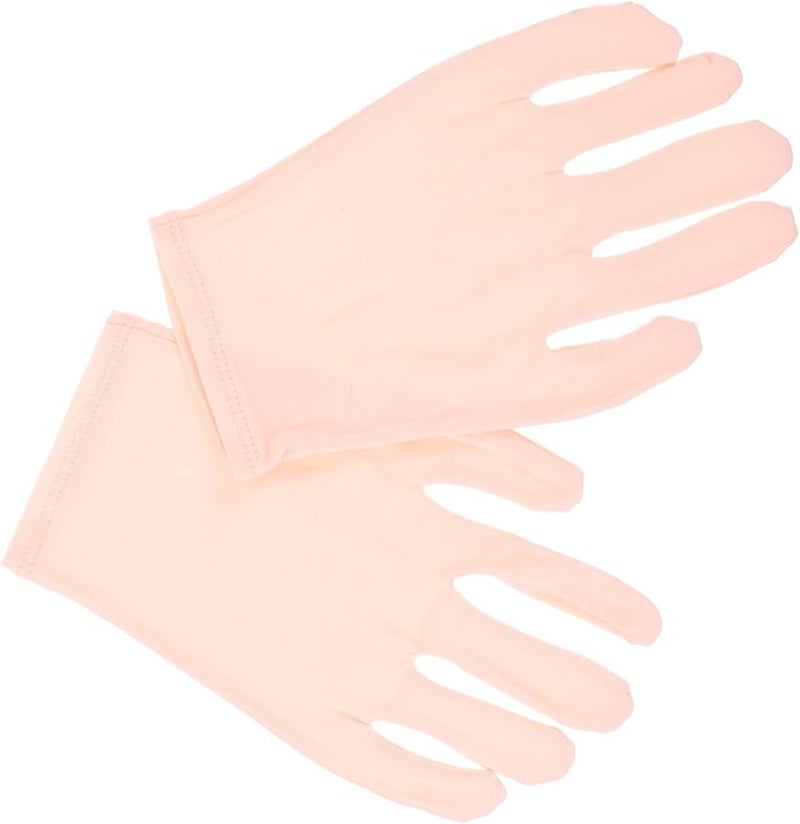 Housoutil 4 أزواج قفازات سبا قطنية بألياف الفحم المرطبة لعلاج اليدين الجافة والمتشققة طوال الليل 15x11 سم - Image 1