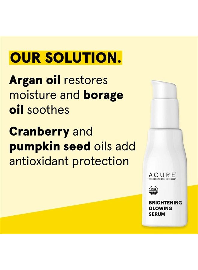 Acure Brightening Glowing Serum | 100% Vegan | For A Brighter & Appearance | Argan Oil, Pumpkin & Cranberry - Hydrates, Soothes & Adds Antioxidant Protection | All Skin Types | 1 Fl Oz - Image 3