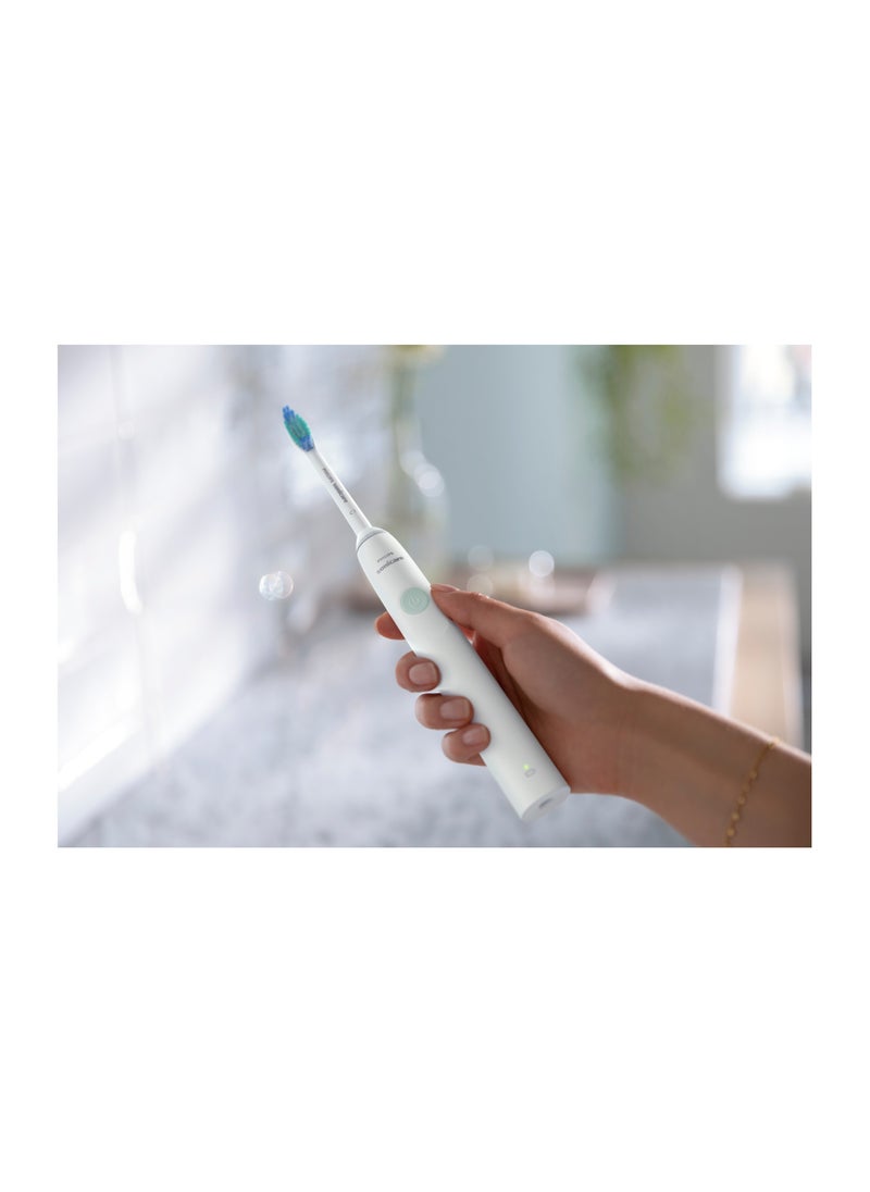 PHILIPS SONICARE - Philips Sonicare Rechargeable Electric Toothbrush 1100 Series, White, HX3641/01 Certified UAE 3 Pin - Image 1
