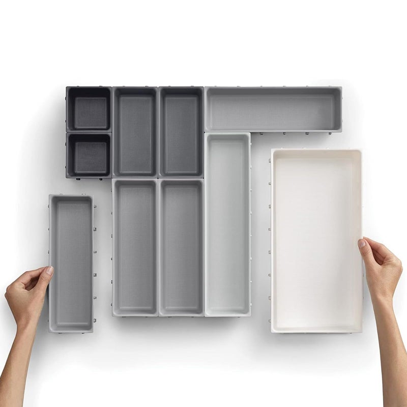 Genaric 10-Piece Modular Kitchen Drawer Organizer Set Cutlery Holder and Divider Knives Adjustable