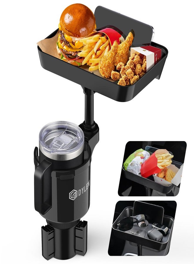 DYLEN Car Cup Holder Tray, Cup Holder Expander Adapter for Car, 9.5” Detachable Car Food Tray Table for Eating, Road Trip Essentials Fits Yeti, Hydro Flask 16-46 oz - Image 1