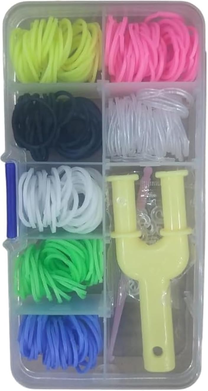 Colourful Loom 7 Bands Set,Loom Rubber Bands for Bracelets, Loom Bands Refill Kit with More Accessories for Friendship Bracelet Making Kit for Kids Girls Gifts