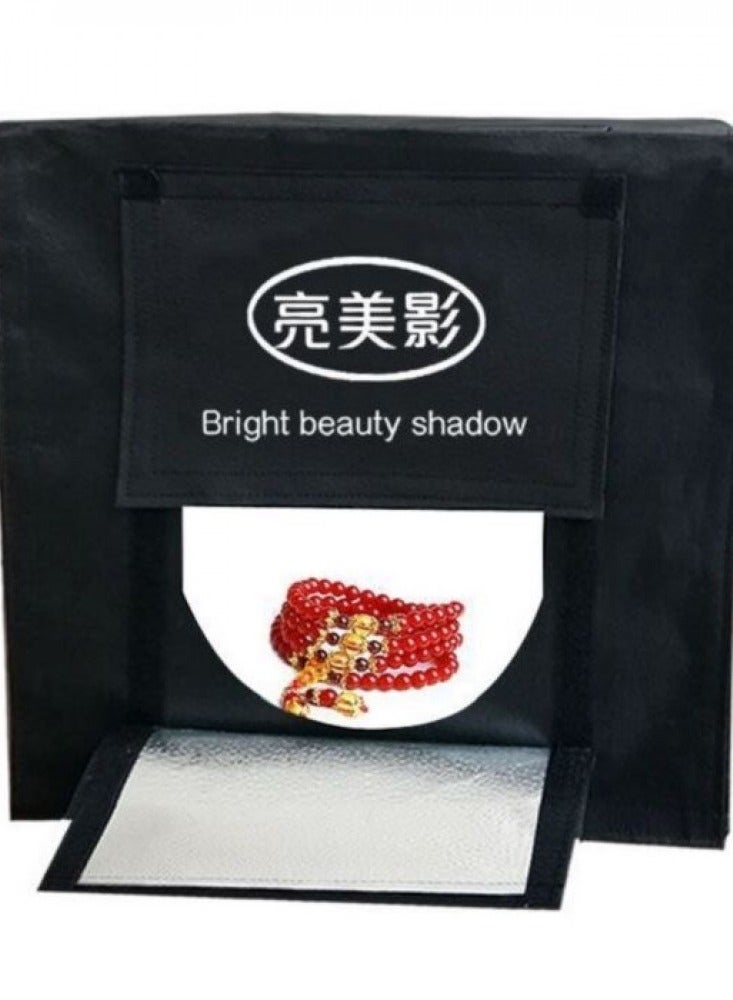 Professional Portable Photo Box with Built-in LED Light 40x40x40cm Black .
