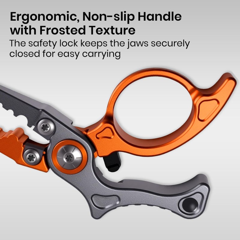 Pristis Micro Pocket Pliers with Zinger Retractor, Small Saltwater Resistant Aluminum Hook Remover with Tungsten Braided Line Cutter, O Ring Split Gear, Bass Fish Multi Tool Kit Fly Fishing Accessory - Image 4