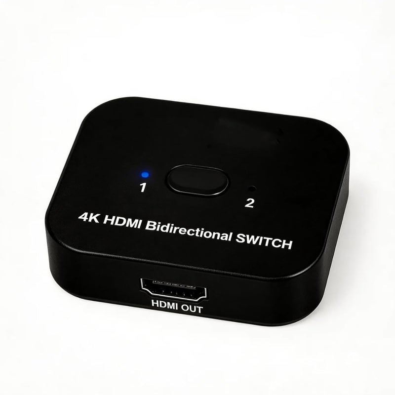 محول HDMI 2.0 بدقة 4K، محول HDMI ثنائي الاتجاه 2 مدخل و 1 مخرج، يدعم 4K@60Hz و 2K@120Hz لأجهزة PS5 وHDTV وXbox وFire Stick (4K60Hz) - Image 1
