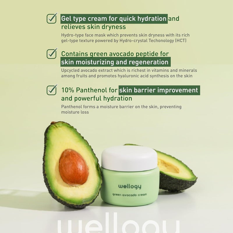 Wellogy Korean Daily Niacinamide Moisturizer Vitamin C Green Avocado 55ml Vegan Normal to Combination Skin - Image 4
