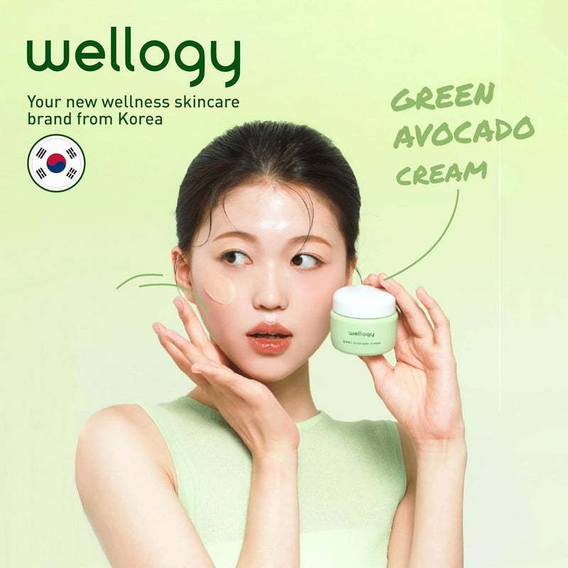 Wellogy Korean Daily Niacinamide Moisturizer Vitamin C Green Avocado 55ml Vegan Normal to Combination Skin - Image 2