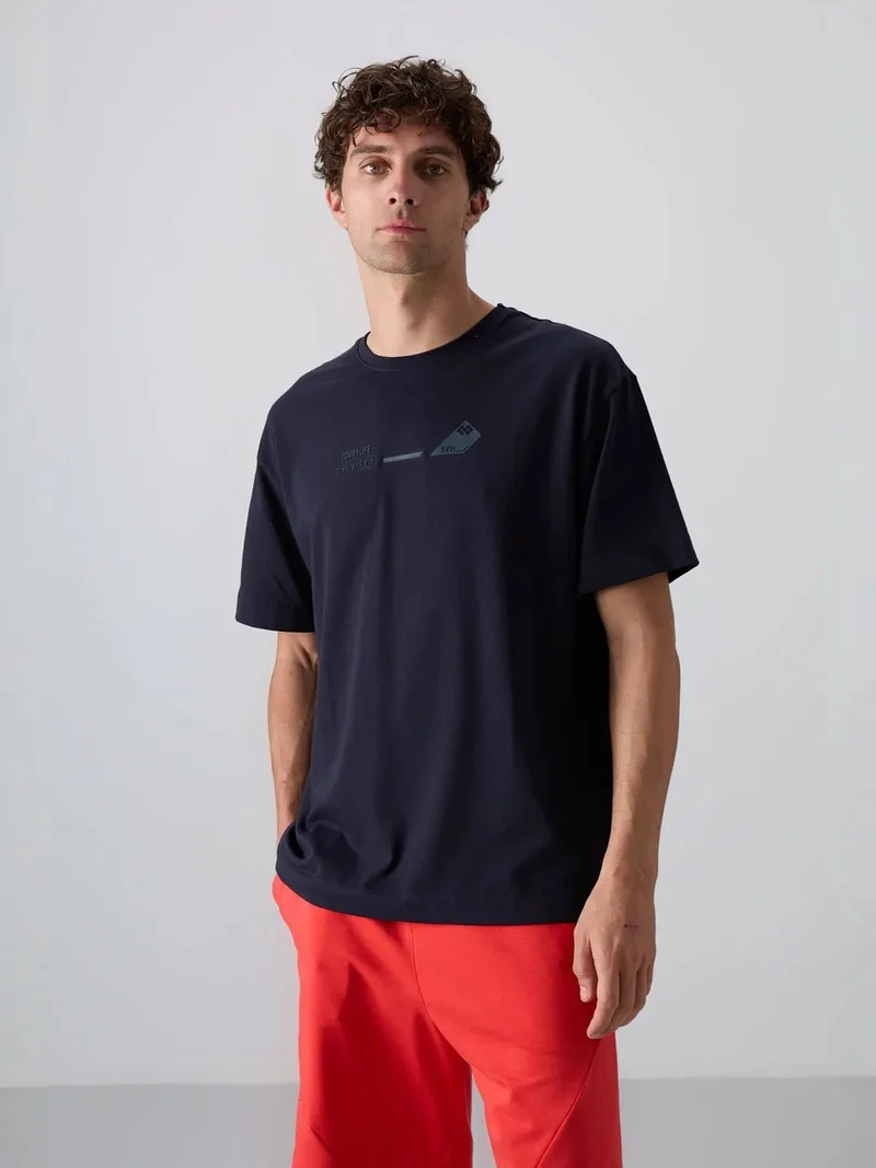 TOMMYLIFE TOMMY Oversized Logo Crew Neck T-Shirt