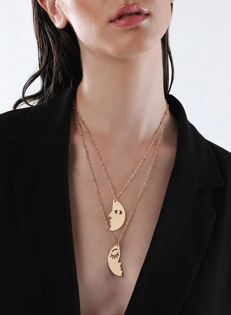 Sohi  Contemporary Layered Artificial Necklace Jewellery for Women | Best Price UAE