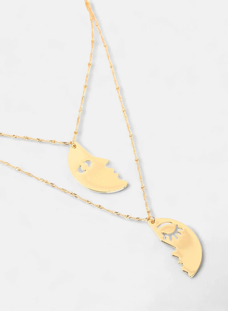 Sohi  Contemporary Layered Artificial Necklace Jewellery for Women | Best Price UAE