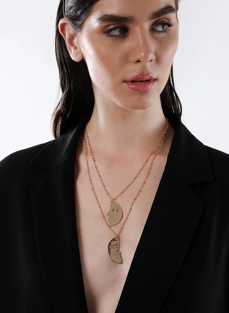 Sohi  Contemporary Layered Artificial Necklace Jewellery for Women | Best Price UAE
