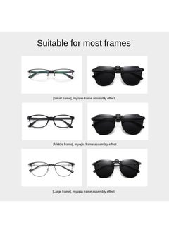 Y&D Sunglasses Clip Ultra-light Driving Special Anti-ultraviolet Sunglasses Polarized Clip Can Be Upturned Myopia Glasses-Polarized Tea Gray Sheet  - Image 3