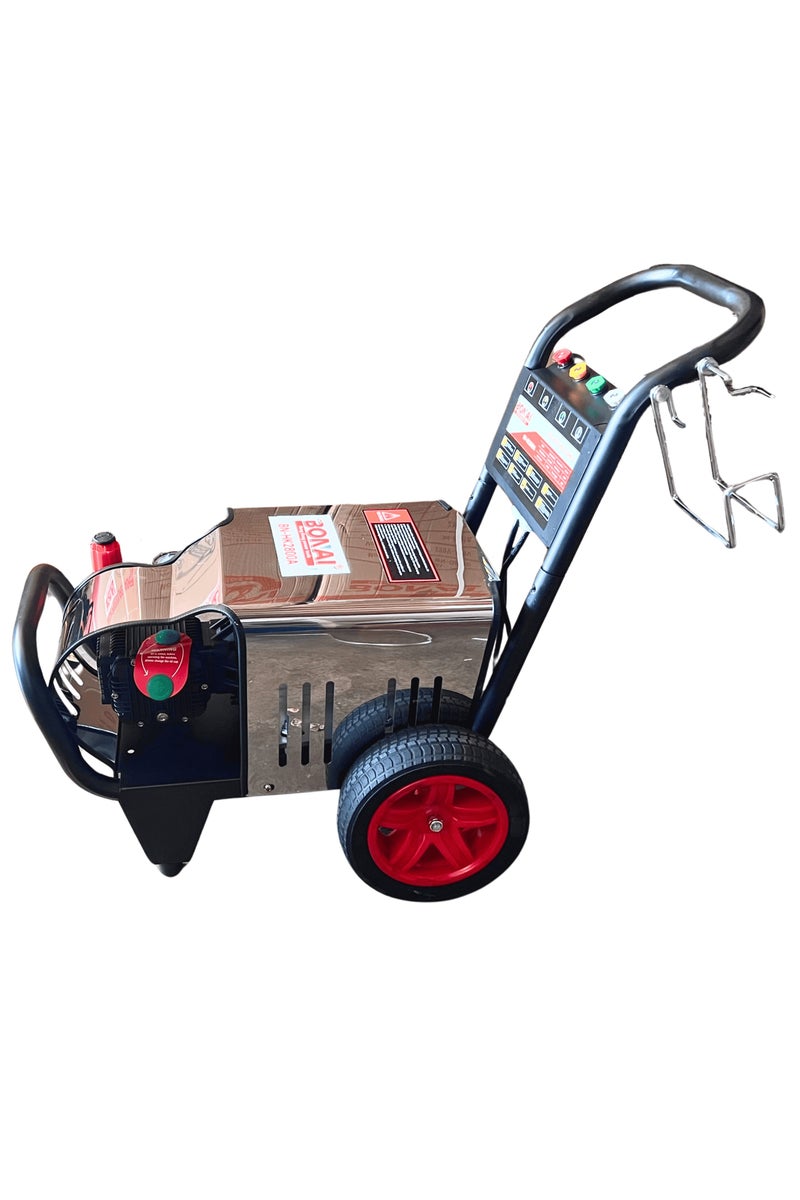 بوناي غسالة ضغط عالية التحمل، 18 ميجا باسكال، تدفق أقصى 18 لتر/دقيقة، محرك كهربائي 2.8 كيلو واط، 220 فولت، معدات لسطح الحديقة، تنظيف الجدران، أرضيات المصانع، إزالة الصدأ، BN-HK2800A - Image 3