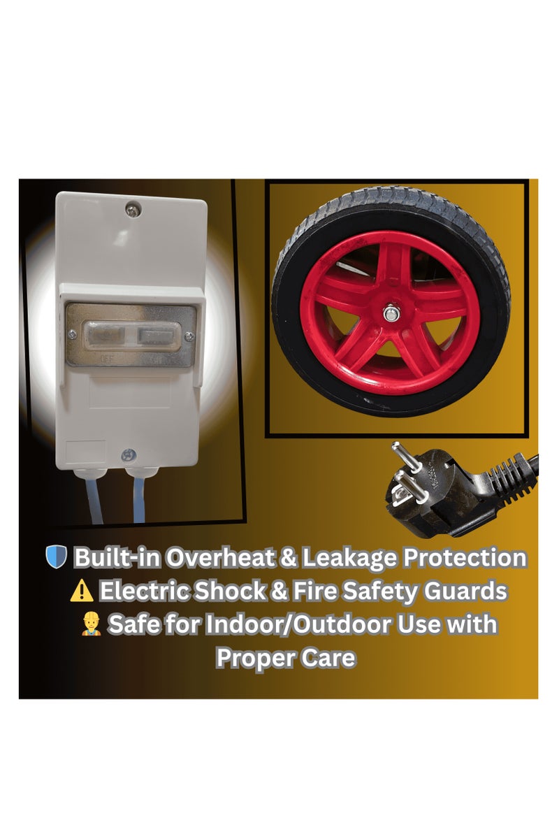 بوناي غسالة ضغط عالية التحمل، 18 ميجا باسكال، تدفق أقصى 18 لتر/دقيقة، محرك كهربائي 2.8 كيلو واط، 220 فولت، معدات لسطح الحديقة، تنظيف الجدران، أرضيات المصانع، إزالة الصدأ، BN-HK2800A - Image 5