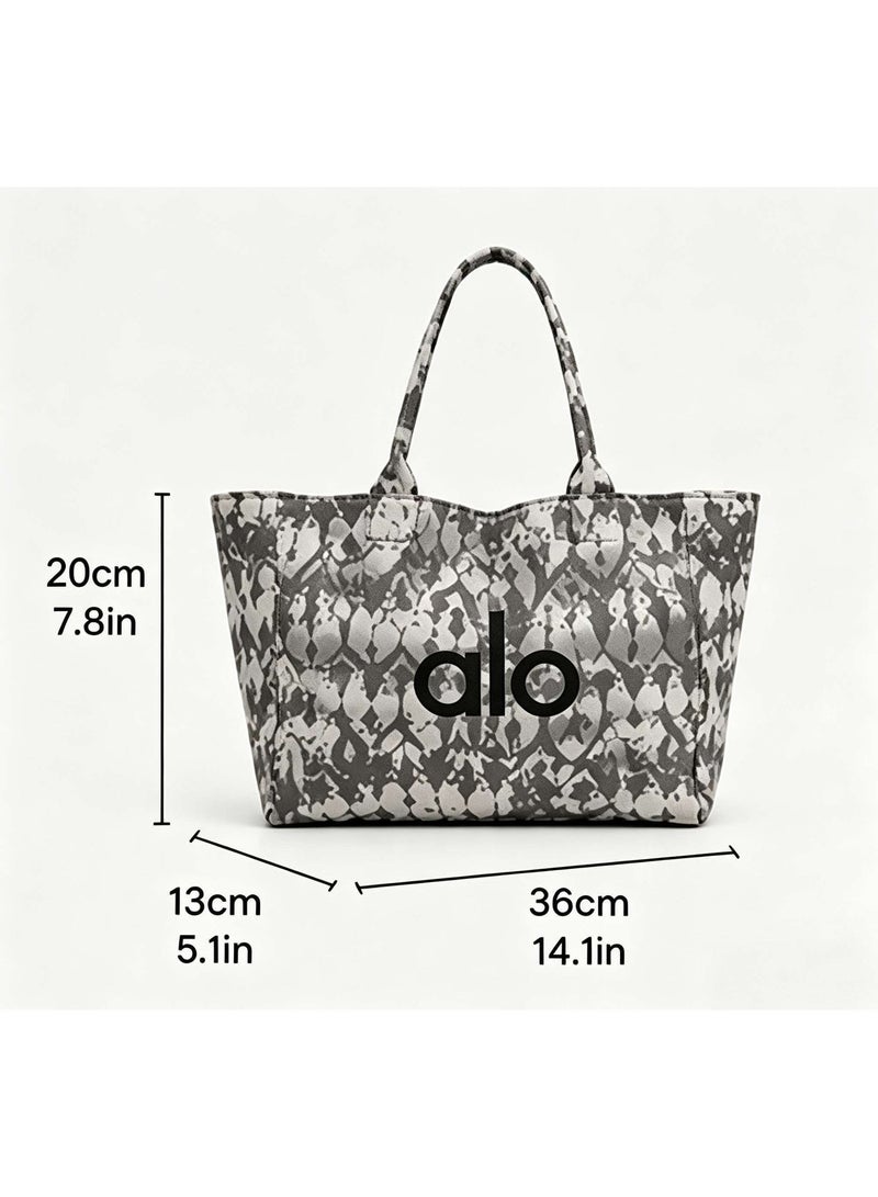 AIo Yoga Large Capacity Bag For Women - Canvas Shoulder Tote Bag, Multi-Purpose Storage Travel Bag, Lightweight Hand Carry Bag - Image 2