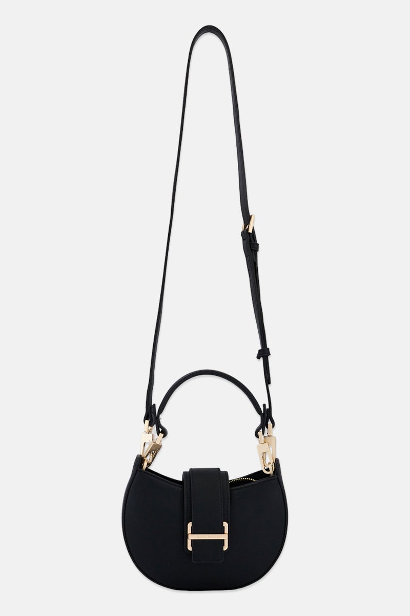 Gino Rossi Women Brand Logo Cross Body Bag, Black - Image 1