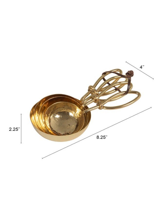Creative Co-op Forged Steel Measuring Scoops, Gold, Set of 4 - Image 2