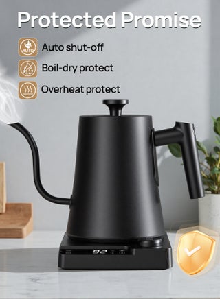Gooseneck Kettle with Temperature Control Presets 1000ml Electric Kettle 1200W Fast Boil Auto Keep Warm Safety Protection Stainless Steel Ideal for Home Office Coffee Corner - view 3