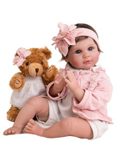 Aori Aori Reborn Baby Dolls - 22 inch Lifelike Realistic Baby Girl Doll with Feeding Toy Accessories for Kids 3+  - Image 1