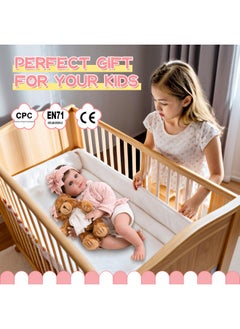 Aori Aori Reborn Baby Dolls - 22 inch Lifelike Realistic Baby Girl Doll with Feeding Toy Accessories for Kids 3+  - Image 3