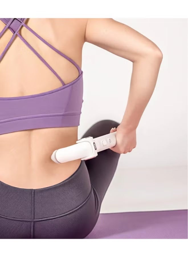 KiCA Evo Mini Foldable Muscle Massage Gun: Ultra-Lightweight 336g Deep Tissue Percussion Massager with 90° Rotating Head & 5 Attachments | Quiet 40-51dB, USB-C Rechargeable, 660 Min Battery for Back, Shoulder, Leg Recovery, Travel, Office & Gym Use (White) - Image 5