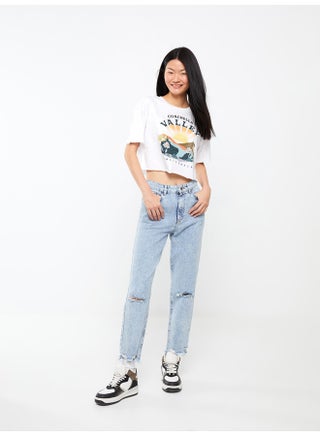 High Waist Mom Fit Women Jeans