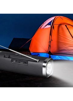 نيبمينينت مكبر صوت Bluetooth لاسلكي للهواء الطلق مع مصباح يدوي، سوبوفر محمول، راديو صغير للمكتب والمنزل  - Image 2