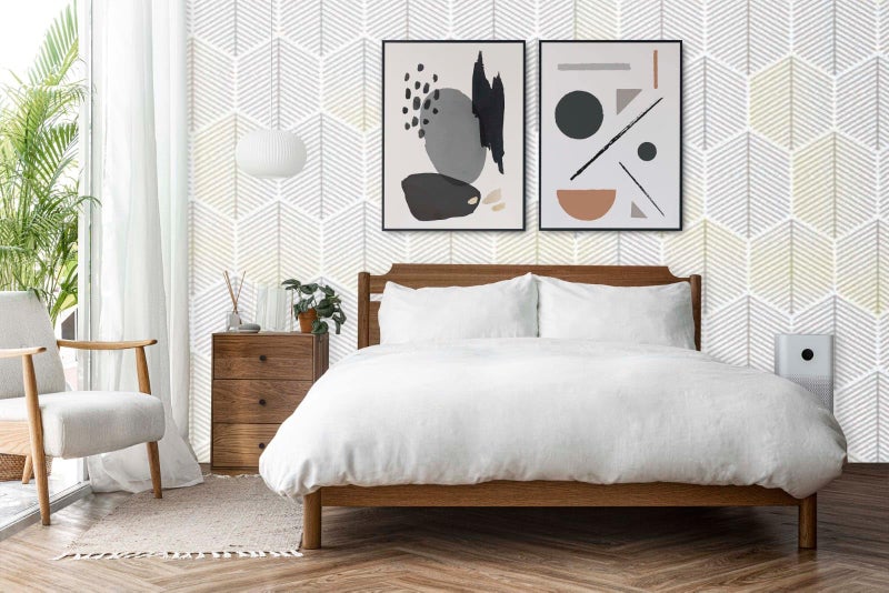 Nimbose® Peel-Stick Hexagon Shapes Wallpapers Boho Contact Paper for Cabinets and Drawers Self Adhesive Removable Wallpaper for Bedroom Geometric Wallpaper (45 x 500 cm) - Image 2