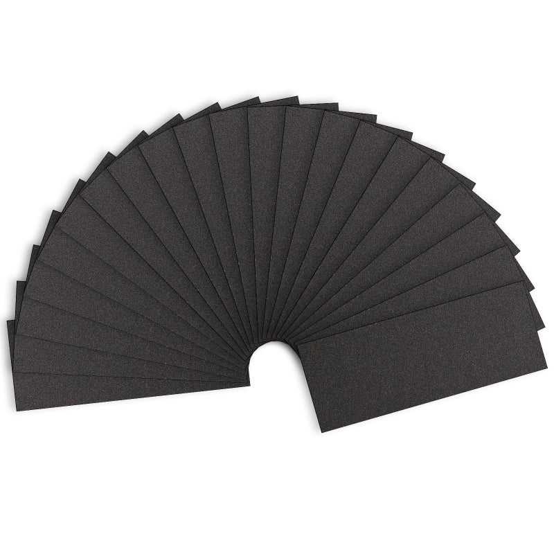 Shineboc Sandpaper 320 Grit, Wet Dry Sanding Sheets 9 x 3.6 Inch for Wood Furniture Finishing, Metal Sanding and Automotive Polishing, 21-Sheet - Image 1