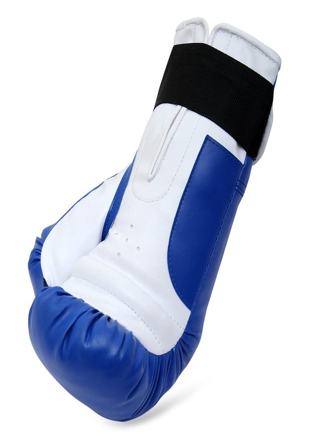 RAKSO Fight Gloves- Blue Top Grade Genuine Buffalo PVC Boxing Gloves with Molded Padding & Velcro Strap Gloves for Men & Women (4 OZ, Red) (16 OZ) - Image 3