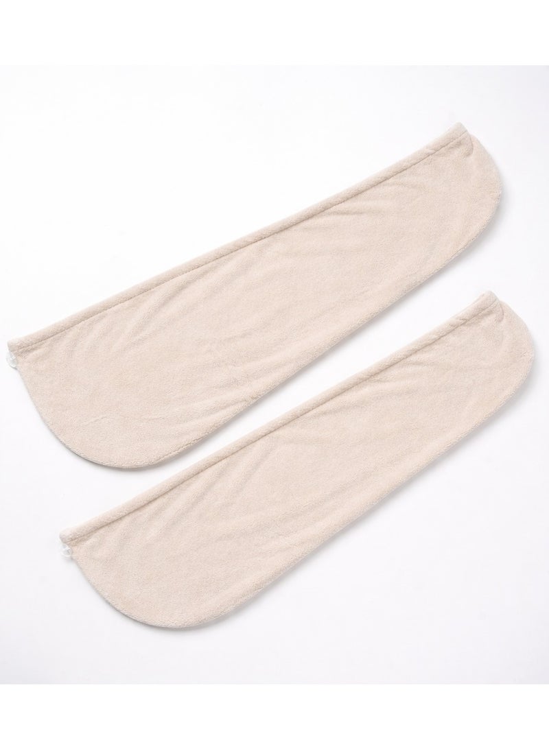 Donetella Hair Towel Wrap with Button (2 Pack, 30x70 cm) – Microfiber 330 GSM Super Absorbent Quick Dry Hair Drying Towels, Soft Lightweight Hair Turban for Daily Use - Image 2