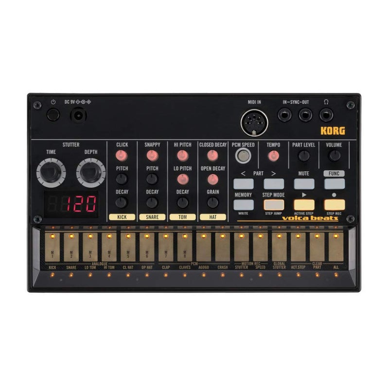 Korg, 16-Key Synthesizer (VOLCABEATS),Black - Image 1